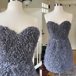 Urban Outfitters Quail Gray Ruffle Dress New With Tag Size 2